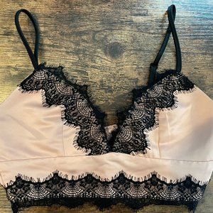 Missguided Bralette Top (Lace and Satin)